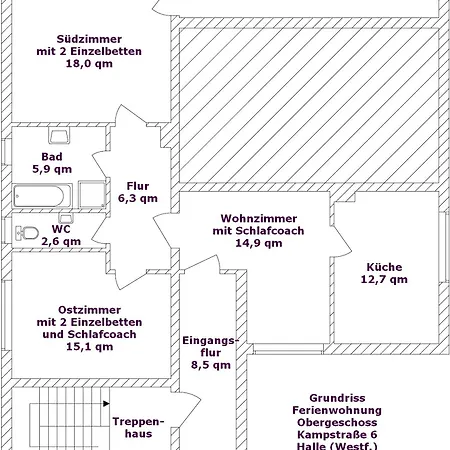 Διαμέρισμα Kampstrasse 6 Halle (Westfalen)